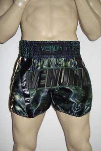 Venum Camo Muay Thai Boxing MMA Shorts - Green/Black/Gold Camo Size UK L - Picture 1 of 5