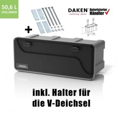 Deichselbox Daken Blackit L 750x300x355mm Werkzeugkasten Anhänger Staukiste Box - Bild 1 von 4