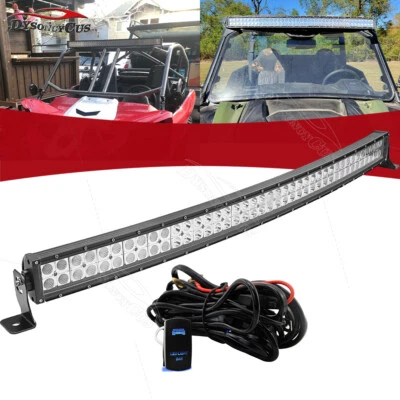 Kit combinado de cables barra de luz LED 240W curvada 42"" para UTV Can-Am COMMANDER 800 1000 Foto 1 de 4