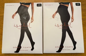 2 Pair of Maternity Isobel Opaque Tights - Women's Size S/M - Black - Picture 1 of 4