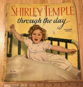 Vintage 1936 Shirley Temple Book - Through the Day - No. 1716 - FREE SHIPPING - Bild 1 von 18