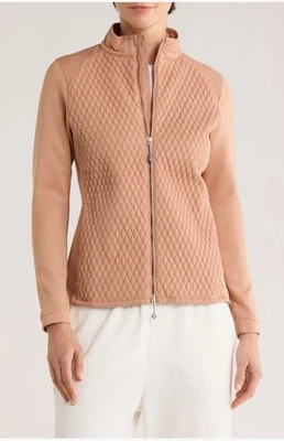 Jaqueta acolchoada híbrida Peter Millar feminina Merge Elite nova com etiquetas grande MSRP$ $265 - Imagem 1 de 4