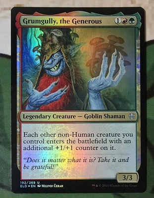 X 1 Grumgully, The Generous FOIL NM-M ELD 192 MTG Magic The Gathering - Image 1 of 2