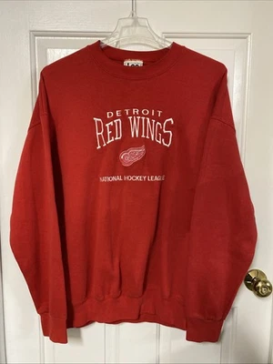 Sudadera De Colección Años 90 Detroit Red Wings NHL Para Hombres XL Lee Sport Roja Cuello Redondo EE. UU. Foto 1 de 4
