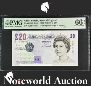 Great Britain Bank of England 20 Pounds 1999 (ND 2004) P 390b UNC PMG 66 EPQ - Picture 1 of 4