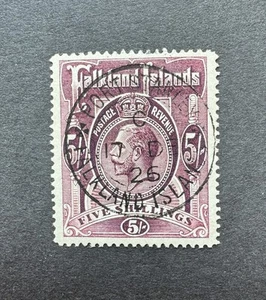 Falklandinseln SG 67b KGV 5s weinrot gebraucht - Kat 170£ - Bild 1 von 1