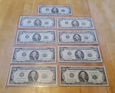 Lightly Circulated Small Face $100 Bill (One Hundred Dollar Bill) - Series 1969 - Image 1 of 4