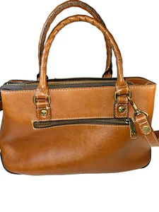 Patricia Nash Handbag Tan Leather with cross-body Strap - Picture 1 of 14