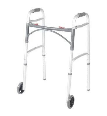 DMI Walker cinza, com esquis de perna traseira e porta-copo - Imagem 1 de 3