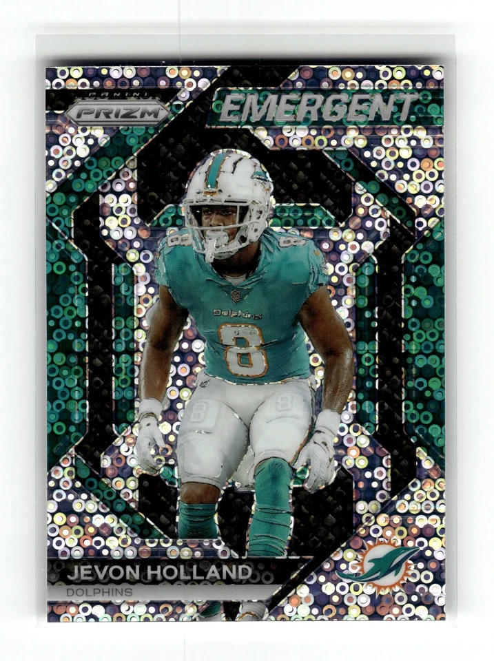 Jevon Holland 2023 Panini Prizm #H-12 Miami Dolphins Emergent Prizms No Huddle - Image 1 of 1