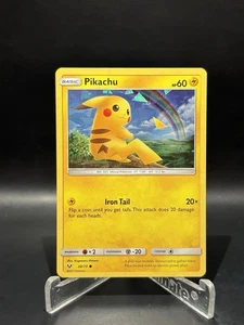 Pikachu 28/73 Cracked Ice Holo Promo Pokémon 2017 Shining Legends Deck - Picture 1 of 2