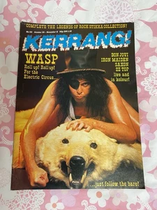 Kerrang! No 132 + Stickers - WASP, Iron Maiden, Saxon, ZZ Top, Bon Jovi - Picture 1 of 2