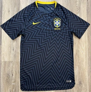 Camiseta de fútbol Nike Brasil 2018 pre-partido calentamiento talla pequeña Dri-Fit Brasil - Imagen 1 de 6