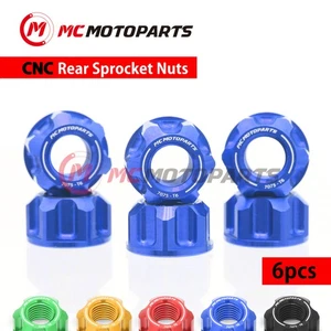 SPOKE6 Blue Rear Sprocket Nuts Kit For Yamaha MT-09 Tracer 16 17 18 19 20 - Picture 1 of 4