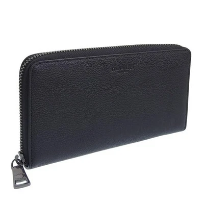 Carteira Coach masculina longa com zíper couro preta 58102 [paralela - Imagem 1 de 4