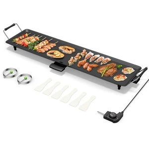 35” Electric Griddle, Nonstick Extra Large Teppanyaki Grill with 5 Adjustable... - Picture 1 of 7