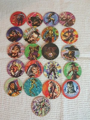 1995 Mortal Kombat Dunkin Super Cap Tazos Caps Chip Chips Vintage - Image 1 of 4