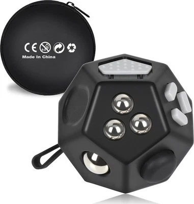 VCOSTORE Mini Fidget Stresswürfel Cube 12 Seiten, Angst Entlastung, Tragbares