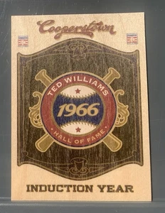2012 Cooperstown Wood Card Ted Williams Induction - Picture 1 of 2