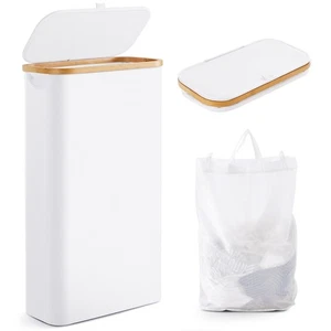 Slim Laundry Hamper with Lid by , 63L Narrow Laundry Basket with Removable Ba... - Picture 1 of 7