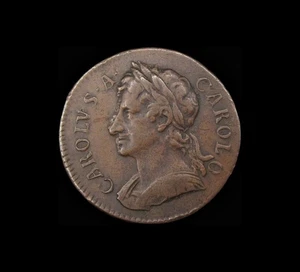 CHARLES II 1675 COPPER FARTHING - Picture 1 of 2