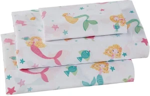 Sheet Set Pink Mermaid For Girls/Teens Mermaids Shells Fishes Turtles New # P... - Bild 1 von 3