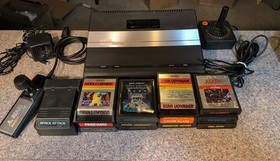 Atari 7800 Console With 15 Games Tested Defender  Space Invaders  Pac Man