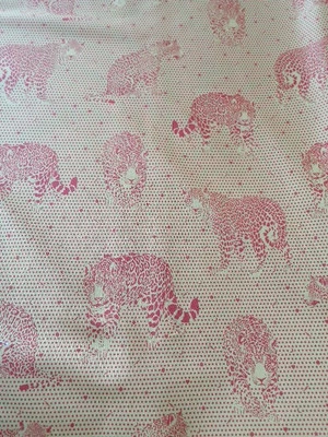 TIMELESS TREASURES Cotton Fabric Quilting Tula Pink Daydreamer Lil Jaguars On Orange