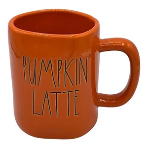 NEW Rae Dunn "PUMPKIN LATTE" Orange Mug Cup Fall Autumn Coffee Cider Tea 18oz - Picture 1 of 4
