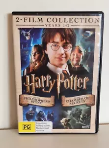 Harry Potter 1 + 2 DVD Double R4 Philosopher's Stone Chamber of Secrets - Picture 1 of 8
