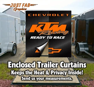 Cortinas de puerta trasera de remolque cerrado personalizado Yamaha Chevy Racing para moto de cross personalizadas - Imagen 1 de 8