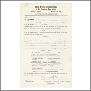 The Move Mel Bush Organisation 1968 Signed Performance Contract (UK) - Picture 1 of 1