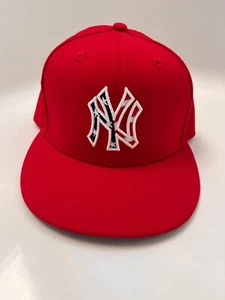 NY Yankees NewEra 59Fifty Heritage Series Fitted Cap.7-1/8 Pre-Owned - Picture 1 of 8