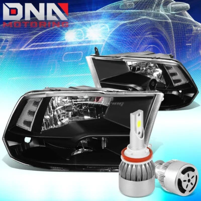 FAROL QUAD PRETO + CANTO CLARO + LED BRANCO H8 HID COM AJUSTE DE VENTILADOR 09-17 RAM DS DJ D2 - Imagem 1 de 4