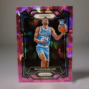 2023-24 Panini Prizm - Brandon Miller #152 Pink Cracked Ice RC Hornets NM/M - Picture 1 of 4