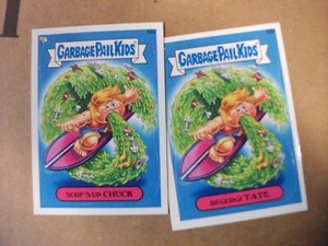 2013 Topps Garbage Pail Kids SURFS UP CHUCK 58A REGURGI TATE 58B 