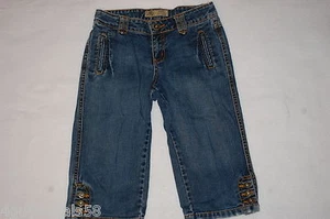 Girls OLD NAVY "HIPSTER" BLUE JEAN CROPPED PANTS Capris APPROX SIZE 8 (25" Waist - Picture 1 of 6