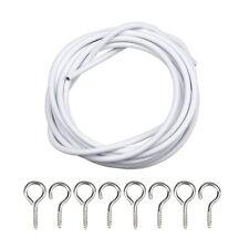 2m Curtain Wire Screw Eyes and Hooks Set Curtain Decor Supplies