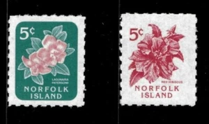 Norfolk Island 1995 - Island Flowers, Hibiscus - Set of 2 (Booklet Stamps) - MNH - Picture 1 of 1