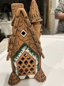 Ton Terrakotta Fliesenhaus Made in Litauen handbemalt & konstruiert seltener Fund - Bild 1 von 11