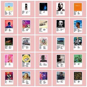 Polaroid Style Album Art Rap Hip-Hop Titles 100+ To Choose High Quality A4 / A3 - Picture 1 of 108