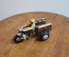 Vintage Cast Iron Crash Car Hubley 1930 Motorcycle Figurine Small 