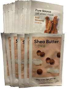 Missha Shea Butter & Red Ginseng Face Mask, Pack Of 15 Sheets
