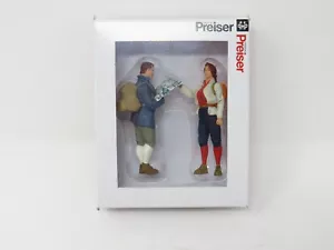 Preiser G 45119 Hikers Hitchhikers Travelers Man Woman Tourist People Figure Set - Picture 1 of 6