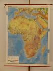 Schul-Wandkarte Afrika physisch 1989 136x187cm Nil Kongo Sambesi Kibo DOA DSWA