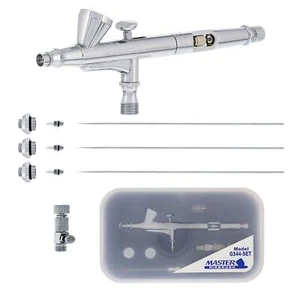 Master G344 Airbrush 3 Nozzle Sets 0.2, 0.3, 0.5mm Needles, Fluid Tips, Air Caps - Picture 1 of 5
