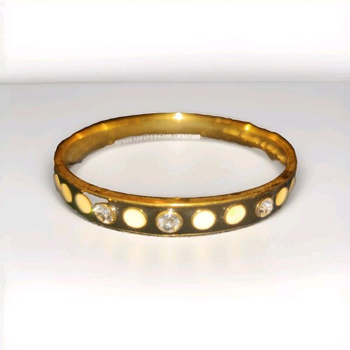 Braccialetto Braccialetto Oro Strass Smalto Nero Punto Kate Spade New York