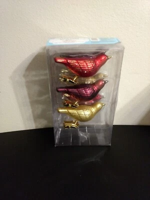 Juego de 6 portatarjetas Martha Stewart Living Bird Clip adorno/lugar nunca usado  Foto 1 de 4