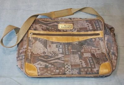 Bolso de Viaje Bandolera Mensajero Vintage Años 90 Jordache Tapiz Azteca Foto 1 de 4