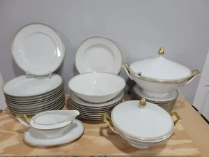 Heinrich & Co Selb Bavaria Greek Key Gray Gold Trim Dinnerware - PICK - Picture 1 of 17